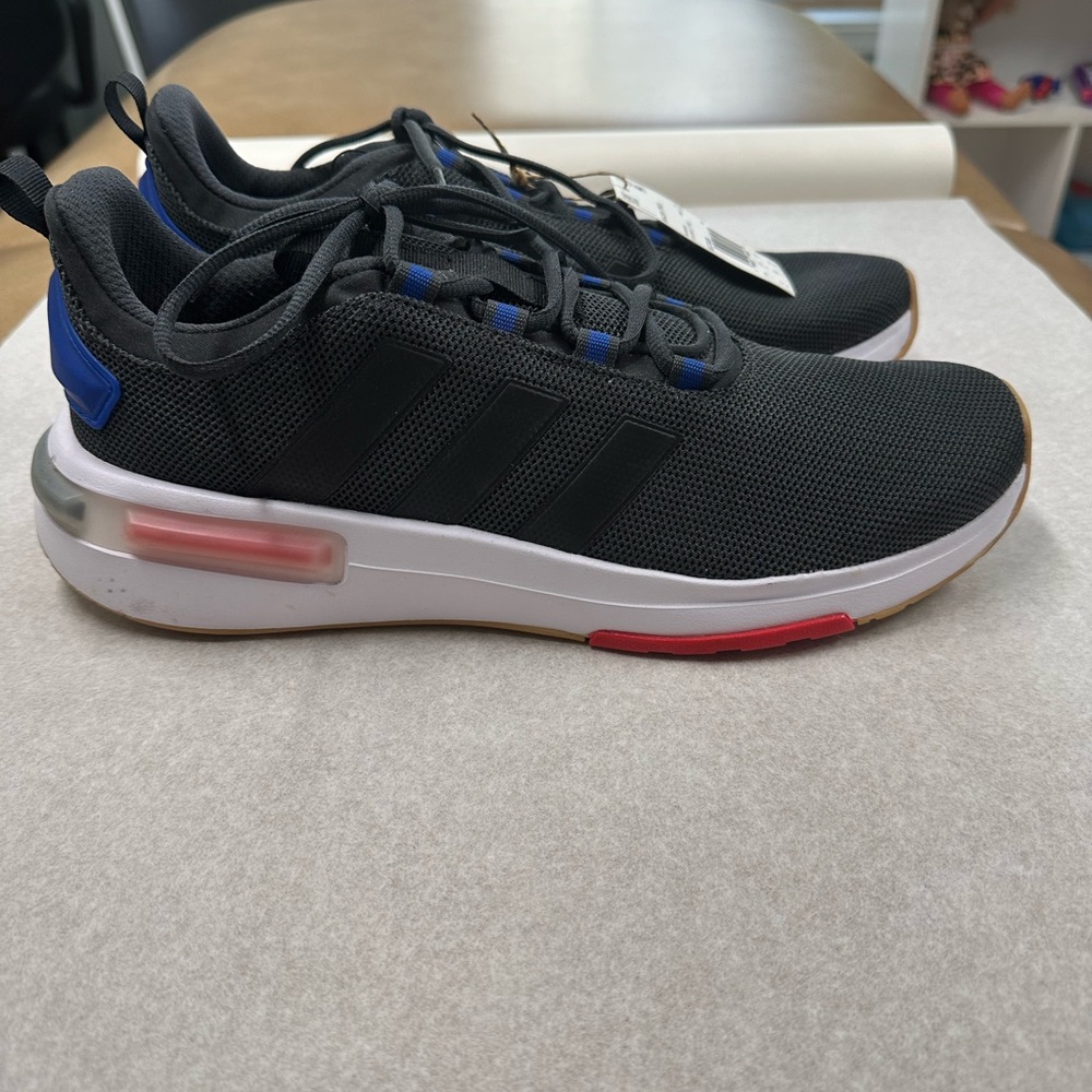 Adidas Black and Blue Sneakers Sleek Design